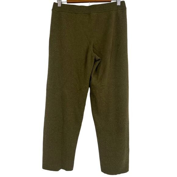 Eileen Fisher Washable‎ 100% Wool Pants Textured Green PM - Picture 3 of 5